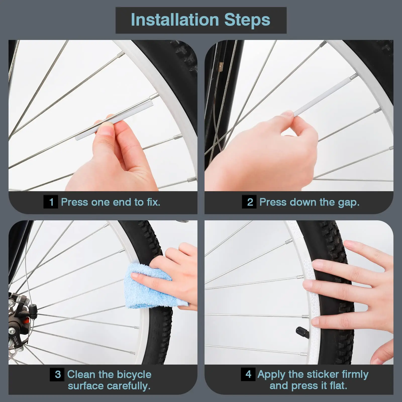 Spoke Reflector Bicycle Reflector Clip Tube 360° Visibility Safe Riding At Night For All Standard Bike Spokes