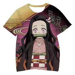 2024 New Fashion Demon Slayer Anime 3D Printed T-shirt Anime Characters Men and Women Summer Casual High Quality Harajuku Clothe