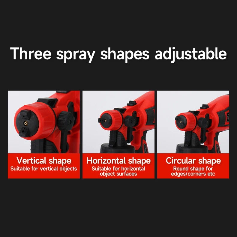 High Pressure Electric Spray Gun HVLP Portable Cordless Paint Sprayer with Lithium Battery Auto Furniture Steel Coating Airbrush