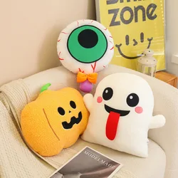 Spooky Halloween pumpkin ghost throw pillow doll cartoon eyeball candy plush living room sofa cushion