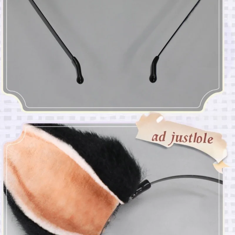 Nieuwe Handgemaakte Harige Kat Oor Hoofdband Halloween Cosplay KC Anime Haaraccessoires Kat Meisje Zwart Nepbont Oor Props
