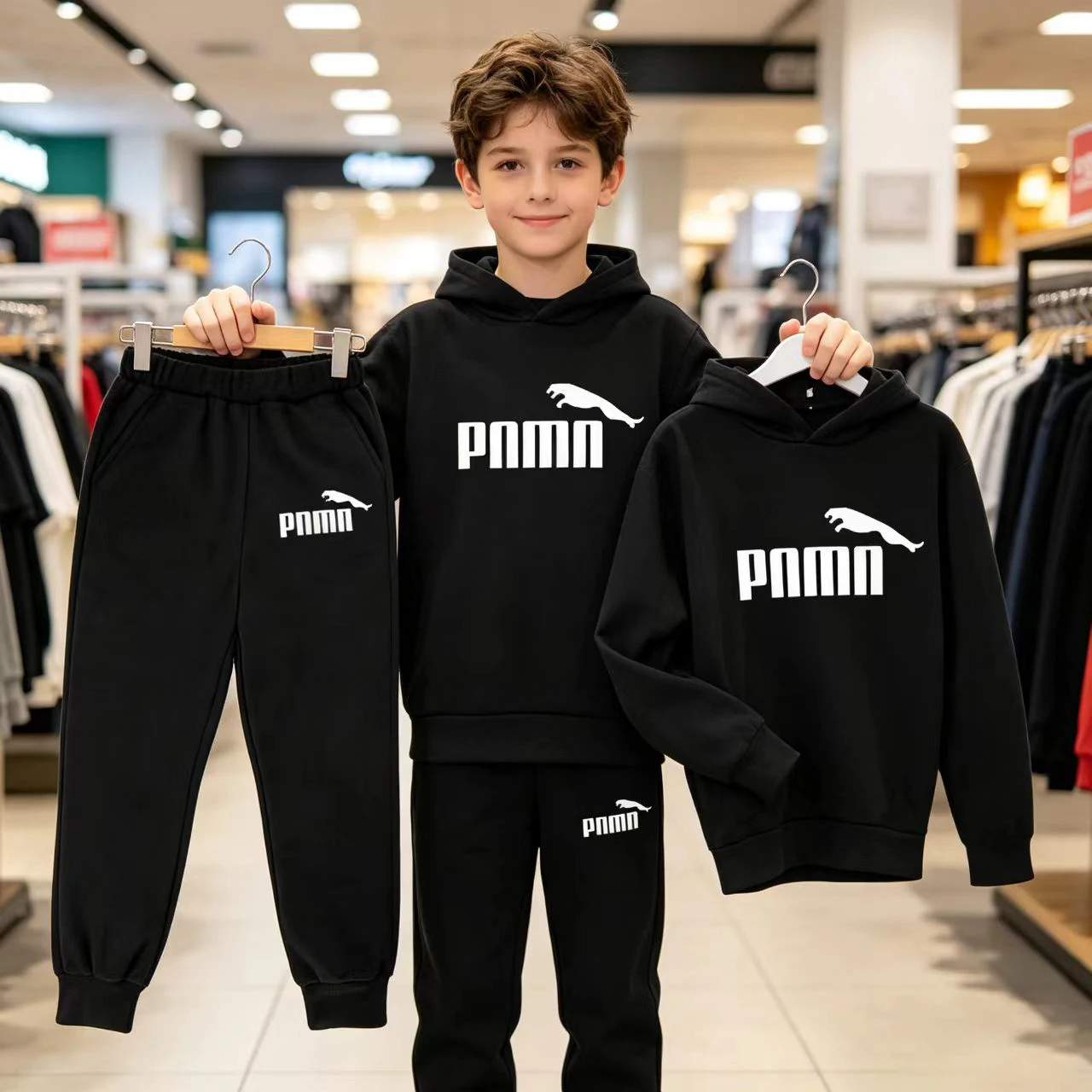 Kids Autumn Winter Clothes Hoodie Letters Brand Pullover Boys Girl 3-12 Years Sweatshirt+Pants Charming Leisure Party Sports Set