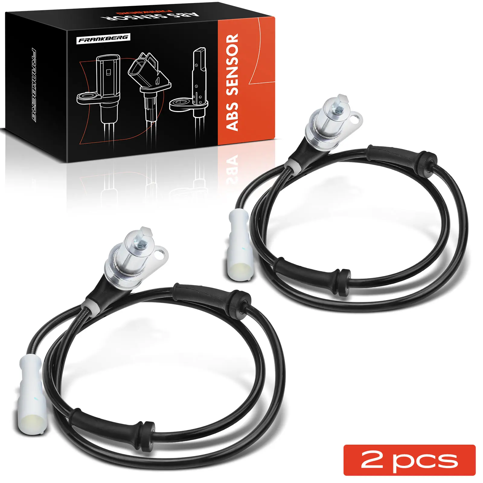 Sensore ABS 2X Frankberg per asse anteriore sinistro per BMW Serie 3 E30, Serie 3 Cabriolet, Serie 3 Touring 1.8L 1.6L 2.0L 1982-1994 Ab0091 Als1446