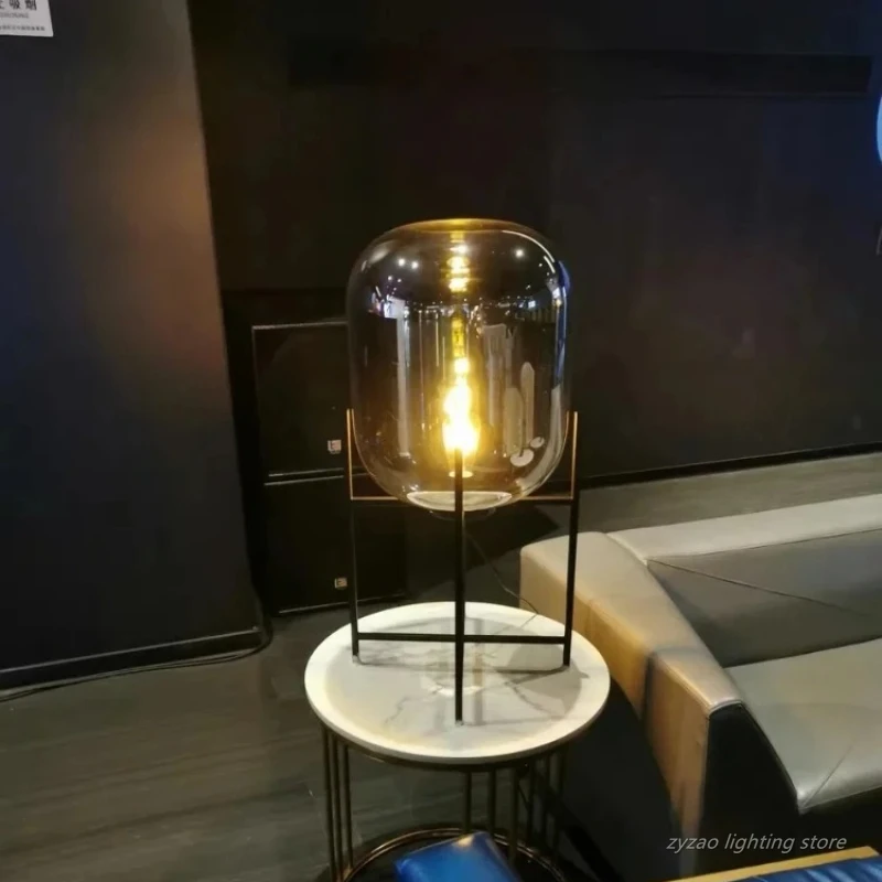 

Post-modern Simple Glass Decor Floor Lamps Nordic Living Room Bedroom Bedside Lamp Study Decoration E27 Led Standing Lights