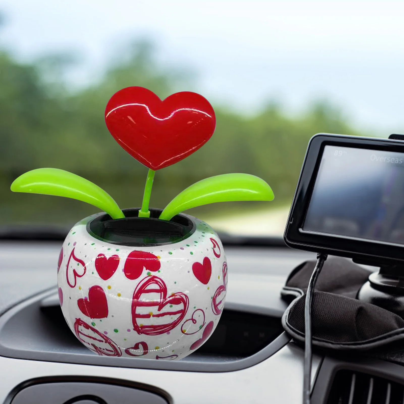 Solar Dancing Flower Dancing Flower Colorful Car Dashboard Flower Decor Window Swinginging Animated Shape Pot For Car Decoration