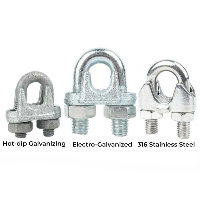 316 Stianless Steel/Carbon Steel M2 ~ M36 U-Bolt Type Wire Rope Clip Clamp Bolts Household Hardware Working