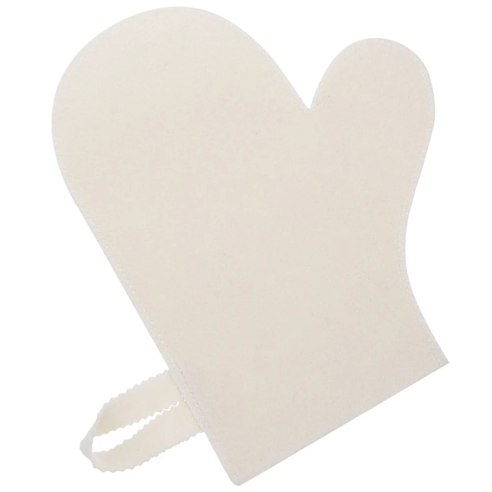 

1pcs Felt Sauna Mitt Bathing Mitten Heat Resistant Water Absorbent White for Spa Shower Bathing Sauna Mitten Room Use