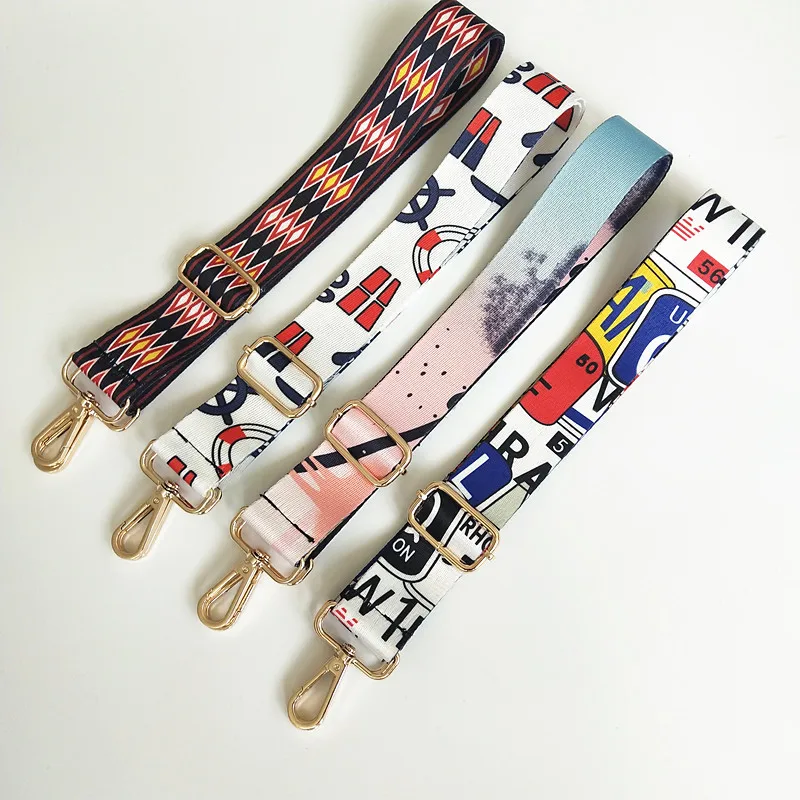 New Extended Oblique Span Bag Accessories Ethnic Style Webbing Bag Strap Creative Versatile Wide Shoulder Strap Adjustable
