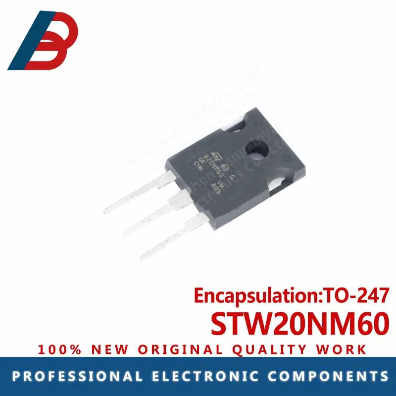 5PCS   STW20NM60 package TO-247 in-line MOS FET