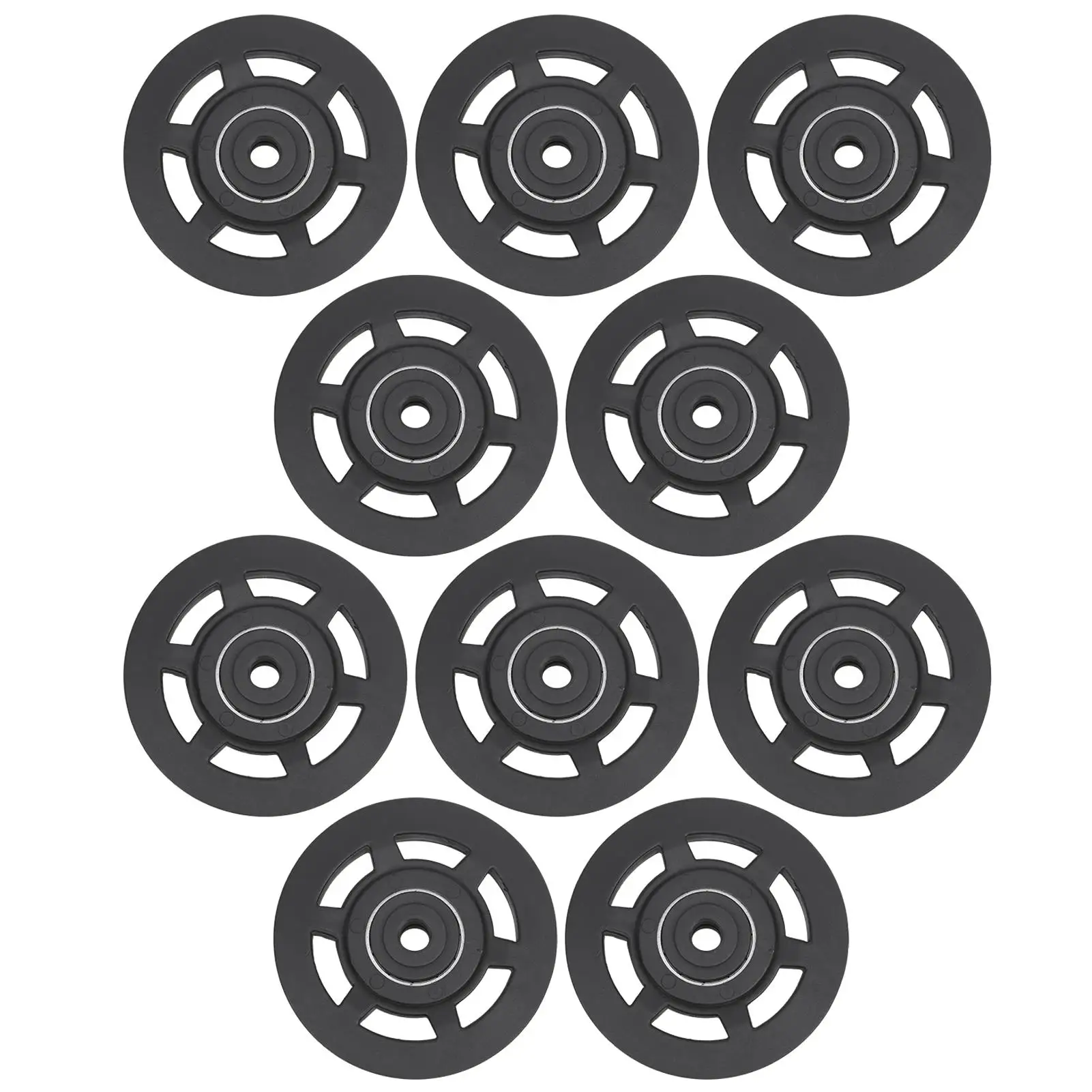 10Pcs 95/100MM Bearing Pulley Wheel - Universal Nylon Replacement for Gym Fitness Equipment