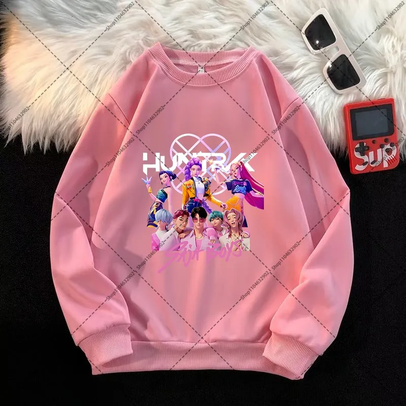 Kpop Demon Hunters Kids Thin Sweatshirts in Spring and Autumn Rumi Mira Zoey Cartoon Anime Streetwear Boys Girls Cute Tops Gifts