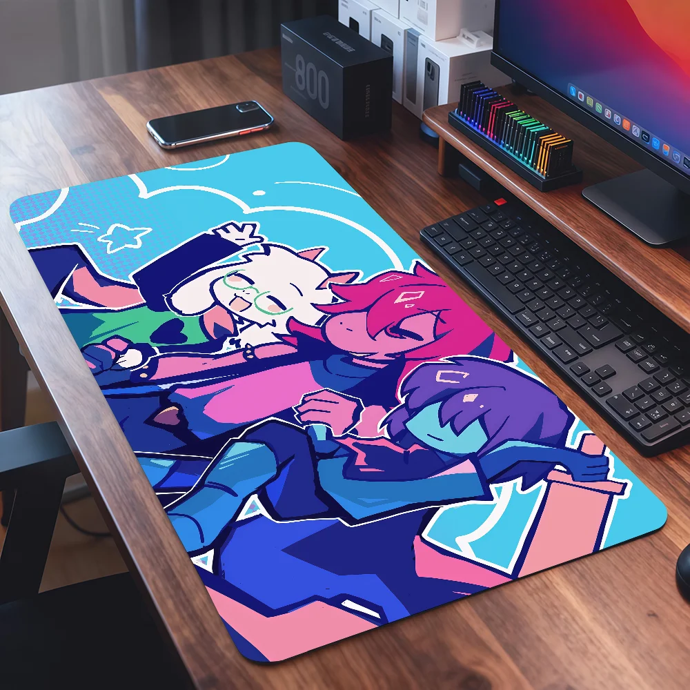 Cute game D-Deltarune Mouse Pad Square Office Gaming Desk Mat Waterproof Non-Slip Rubber Decorative