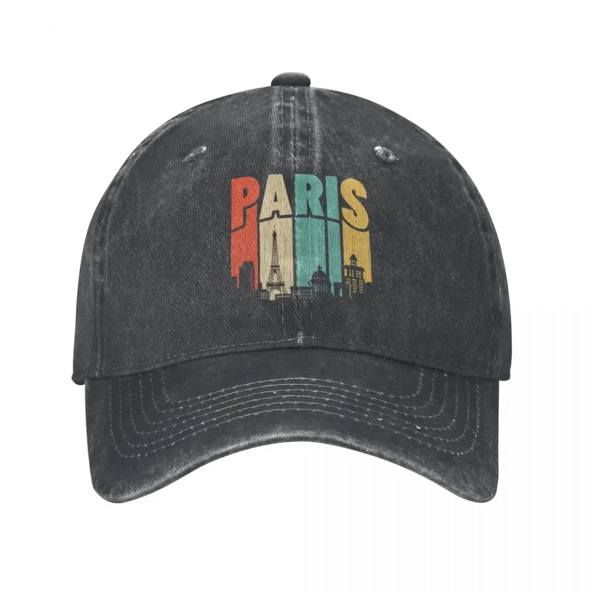 France Paris Architectural Valorant Denim Washed Baseball Cap For Women Cool Trucker Caps Hip Hop Golf Adjustable Fit Headwear