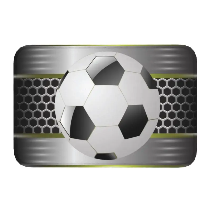 Custom Soccer Ball Pattern Doormat Anti-Slip Entrance Bath Kitchen Door Floor Mats Football Bedroom Balcony Carpet Rug