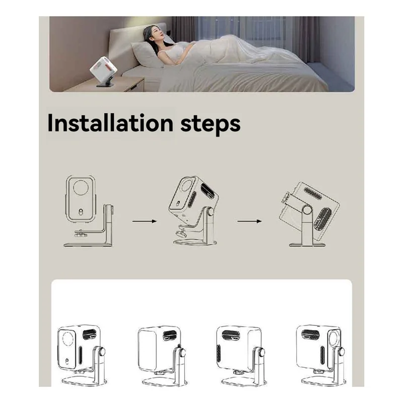 T21C Universal Projector Bracket PTZ Desktop Small 360 Degree Rotation Can Be Cast Ceiling Living Room Bedroom