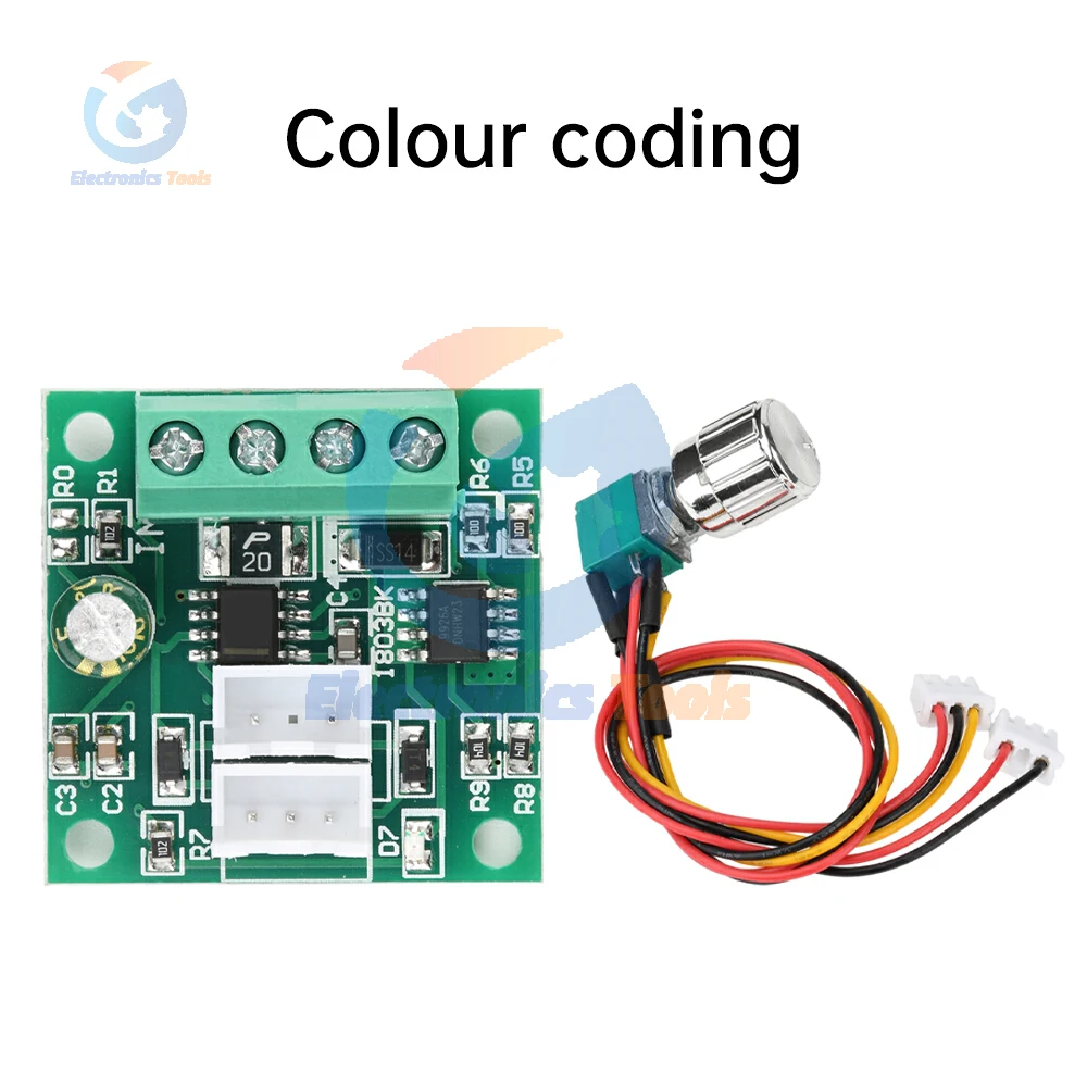 DC 2.2-12V PWM DC Brush Motor Speed Controller 1.8V 3V 5V 6V 12V 2A Speed Controller Motor Controller with Switch 1803BK