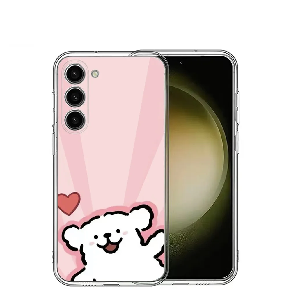 L-line Puppy M-Malteses Phone Case For Samsung Galaxy A71,70,52,40,51,31,A50,21S,30S,Note20,Transparent ,Cover