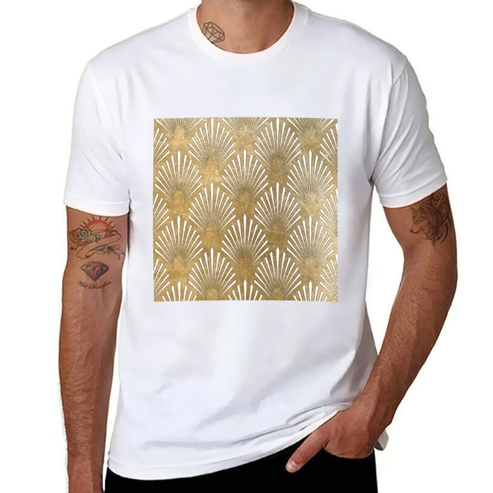 

Art Deco design - luxury fans T-Shirt cotton t shirts man 100% T-Shirt