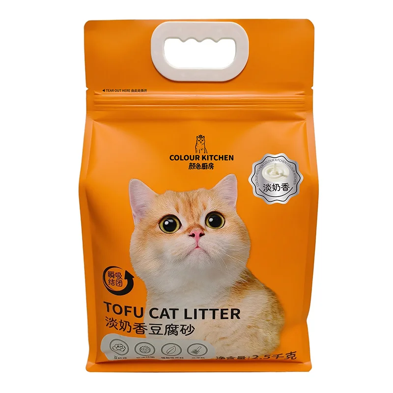 

Color Kitchen · Light Milk Scent Tofu Cat Litter 2.5kg Dust-Free, Ammonia Absorbing, Flushable, Eco-Friendly, Non-Sticky, Does N