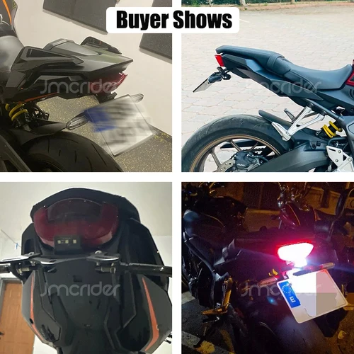 Imagen 2 del producto Soporte para matrícula de motocicleta CB/CBR 650R, soporte de luz trasera, eliminador de guardabarros limpio para Honda CB650R CBR650R 2021-2024