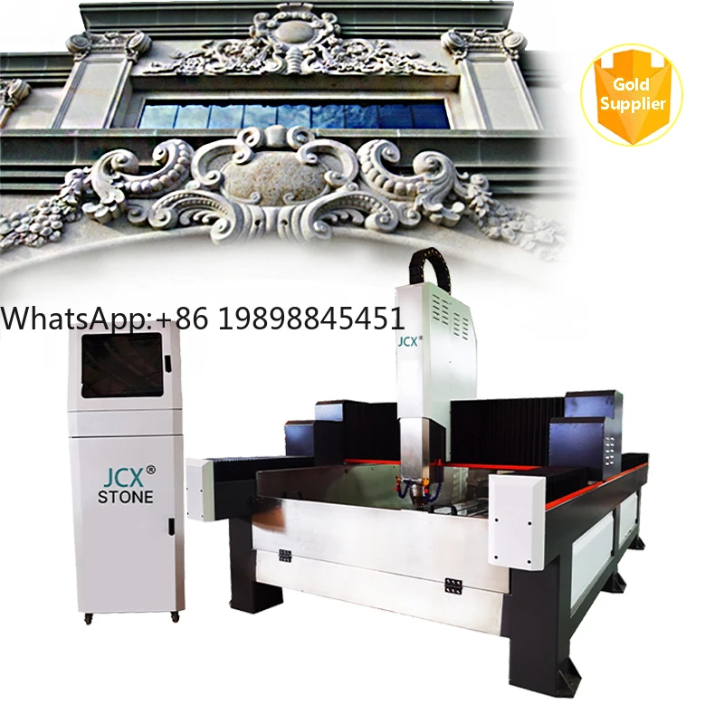 JCXstone Automatische CNC-Grabstein-Graviermaschine für Granit und Marmor, 5,5 kW, 250 mm Schnittstärke, 380 V, einfache Bedienung