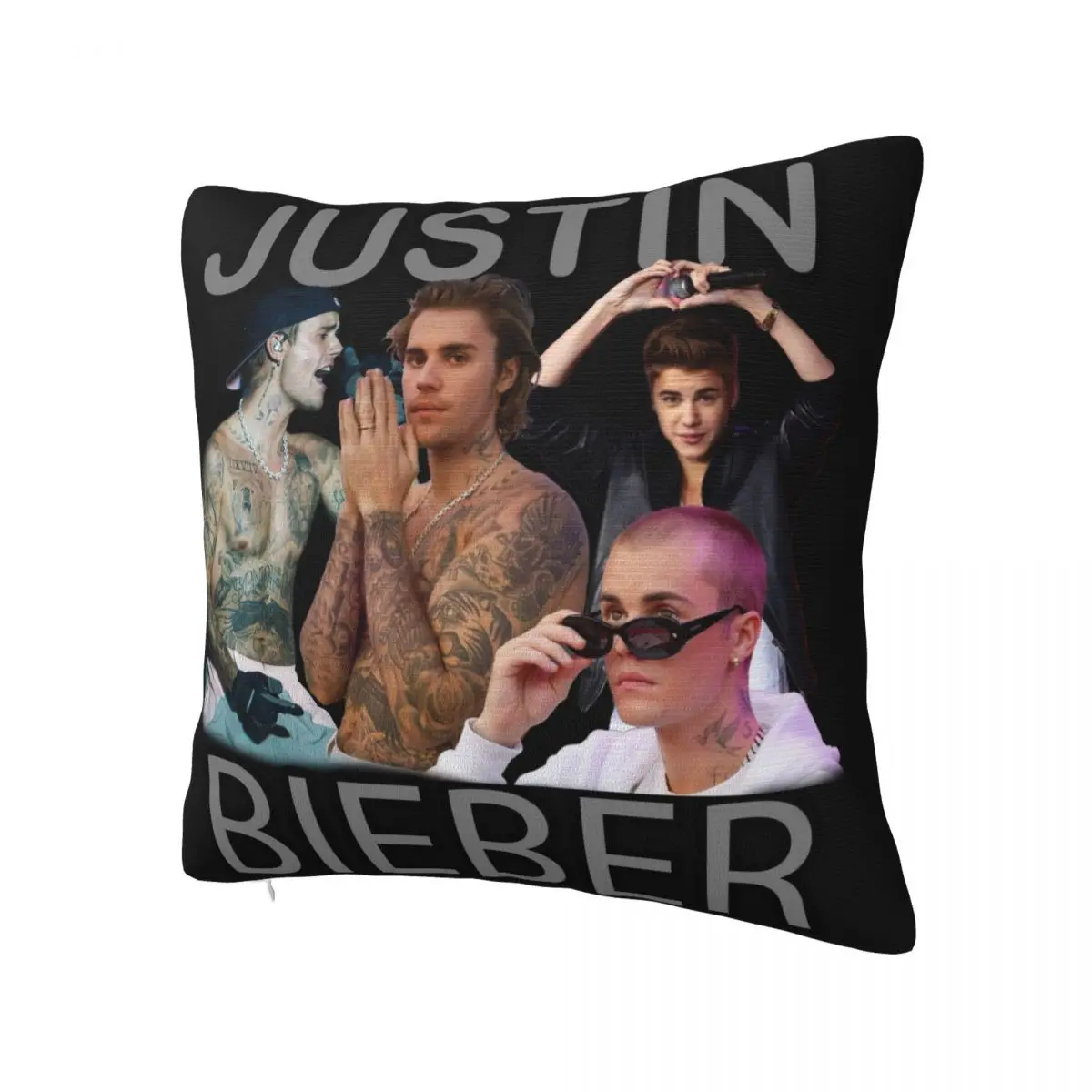 Justined Biebered Pillowcase Printed Fabric Cushion Cover Decorative Pillow Case Cover Home Zippered 18