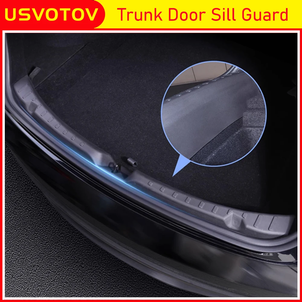 Rear Bumper Trunk Sill Guard for Tesla Model 3 Accessories 2026-2024 Trunk Mats Bumper Guard Protector [Anti-dirty Clean Easily]