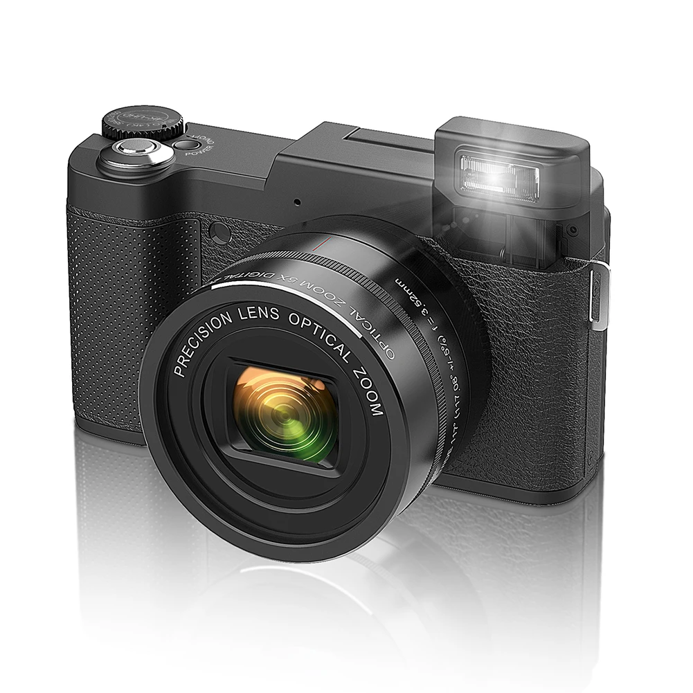 كاميرا رقمية 4K 48MP كاميرا صور 5X زووم بصري وكاميرا فيديو تكبير رقمي 8X شاشة IPS مقاس 3.0 بوصة للمراهقين المبتدئين والكبار