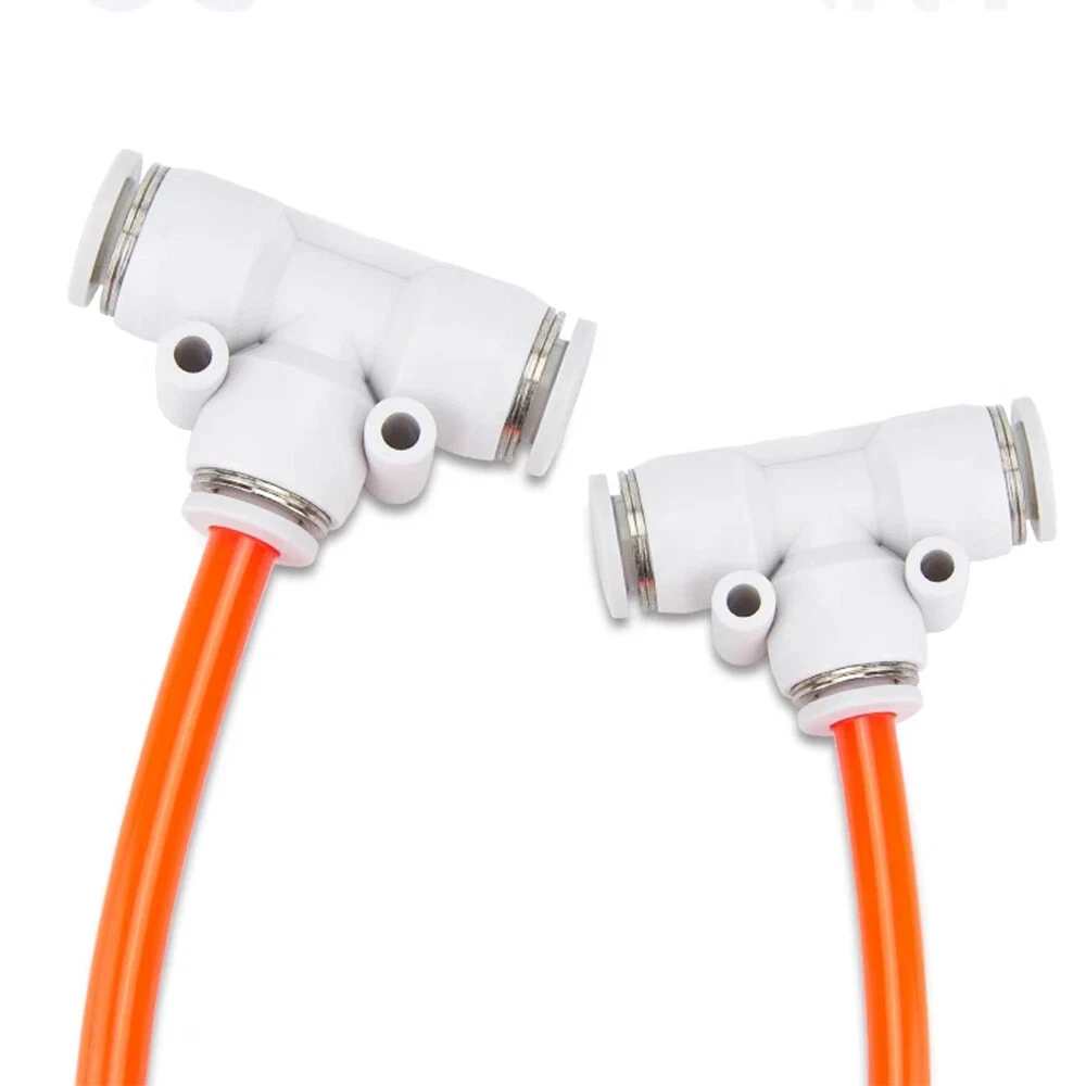 PEG Pneumatic Connector 4/6/8/10/12mm T-shape Quick Fitting 3 Way Air Water Hose Connector
