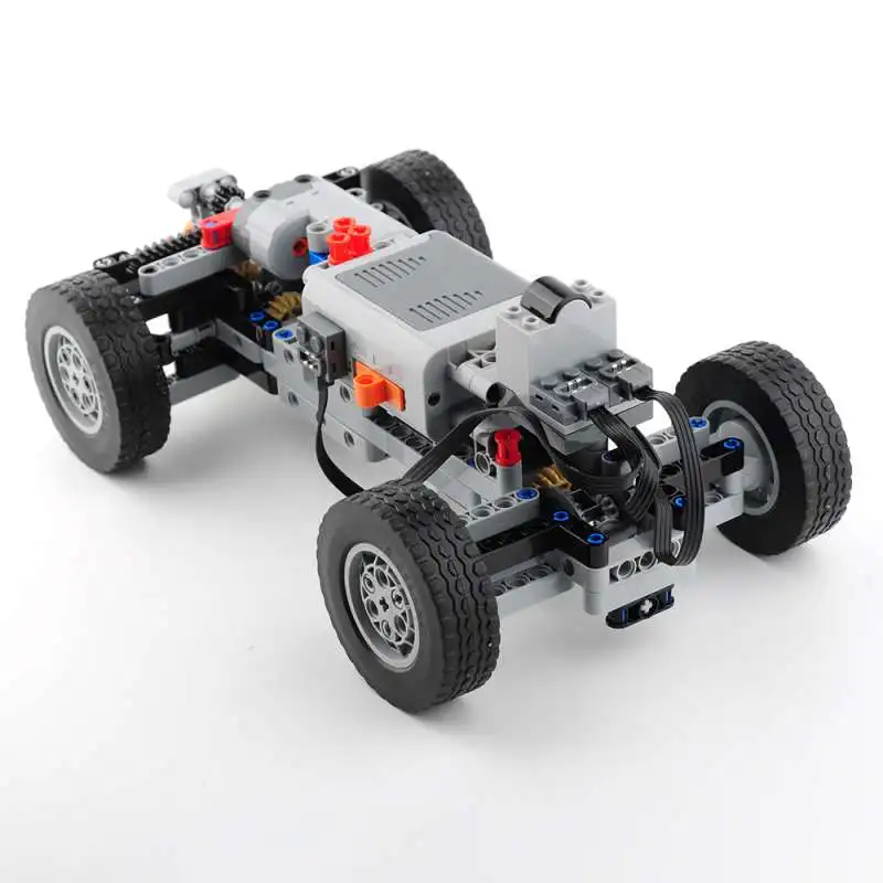 4WD Four-Wheel Drive Car Compatible With Major Electric Remote Car Model Engine Motor Moc Differential Gear Building Block Toy