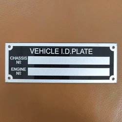 Alumínio Trailer ID Tag, Planta VIN Chassis Placas, Carro, Moto, Caravana, Peças RV, Camper Acessórios