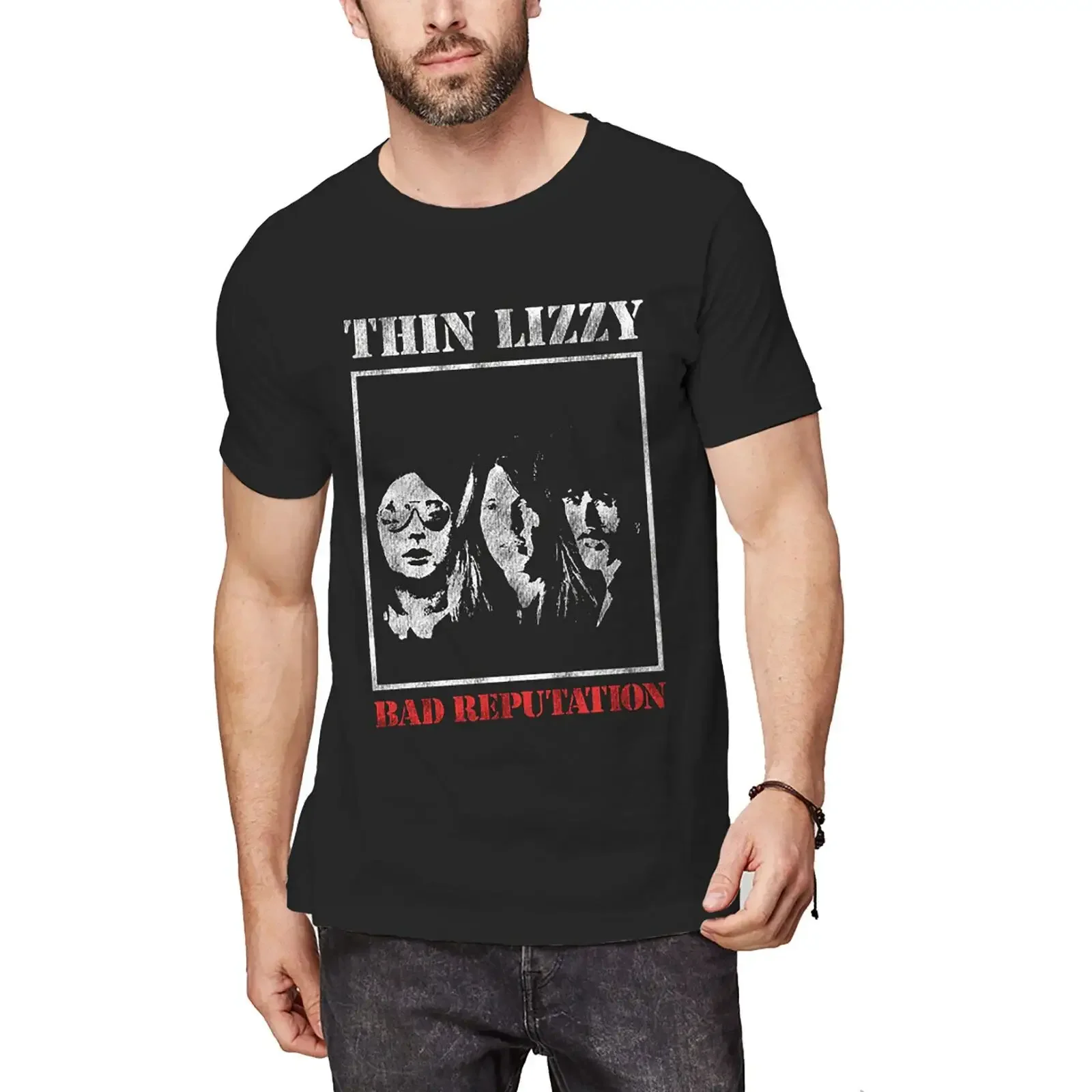 Thin Lizzy Bad Reputation Band T Shirt Official Merchandise vintage Washed Breathable Casual Stylish Unisex designer clothes