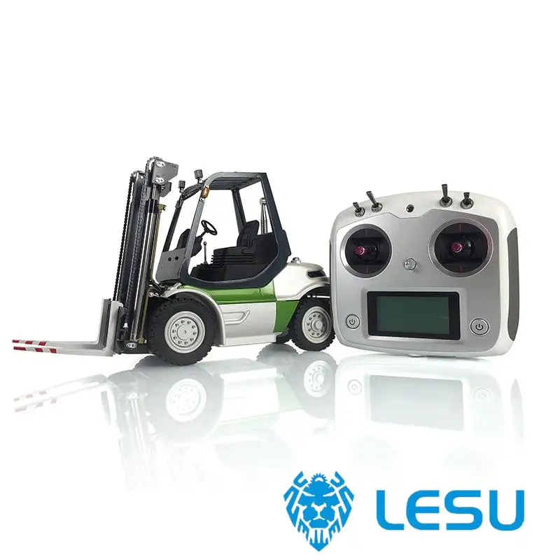 LESU 1/14 RC DIY Model Forklift Transfer Car Truck ESC Motor Radio Painted Outdoor RC Heavy Machine Toys THZH0778