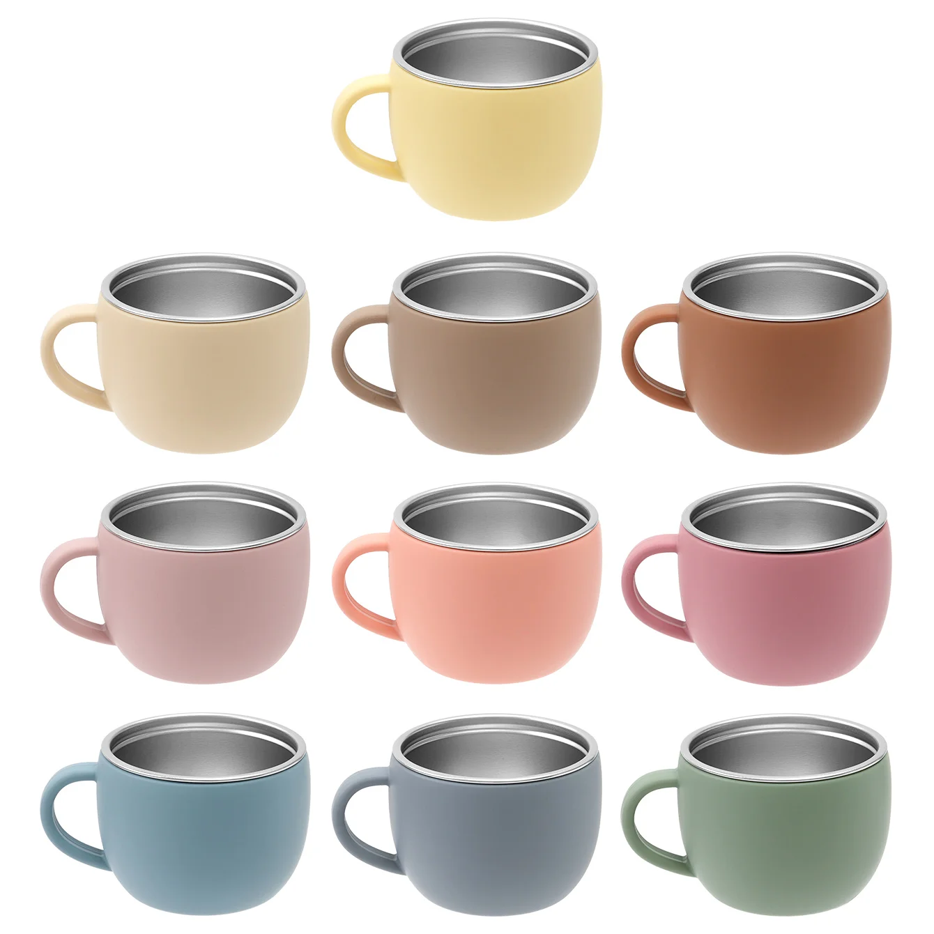 1PCS Baby Stainless Steel Cup Detachable Design Liquid Feeding Cup BPA Free One Hand Use Training Cup Infant Drinking Essentials