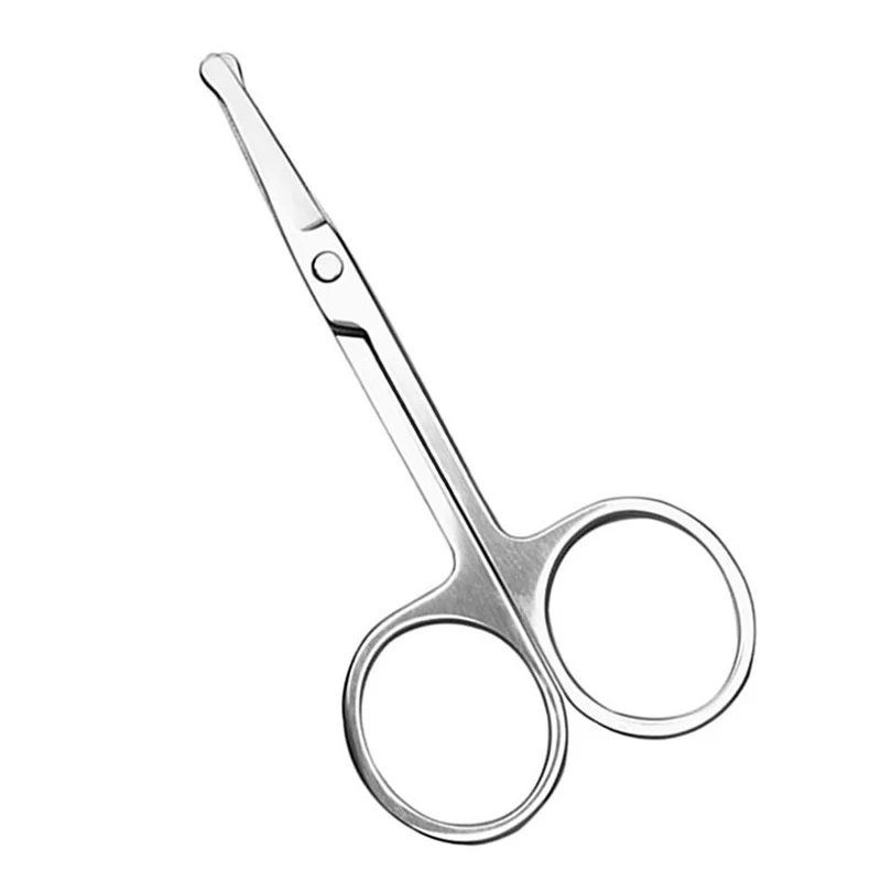Stainless Steel Round Safety Scissors Eyebrow Makeup Scissor Beauty Nose Hair Trimmer Scissors Eyebrow with Sharp Head