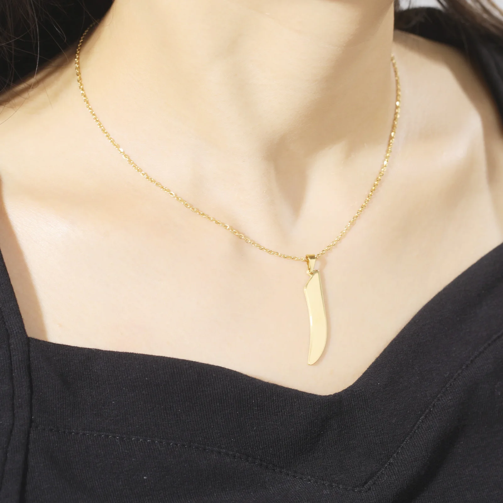 Arabic Alphabet Women's Necklace Fashion Simple Stainless Steel Letter Choker Necklace Lucky Amulet Muslim Bijoux Female Jewelry