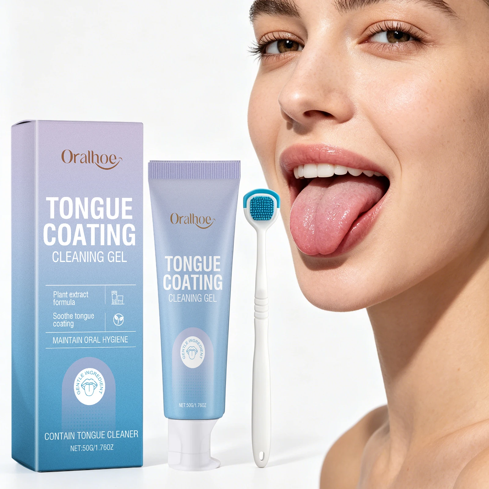 Tongue Coating Inhibit Oral Bacteria Odor Eliminator Bad Breath Remove Whitening Mouth Maintain Oral Hygiene Tongue Cleaning Gel