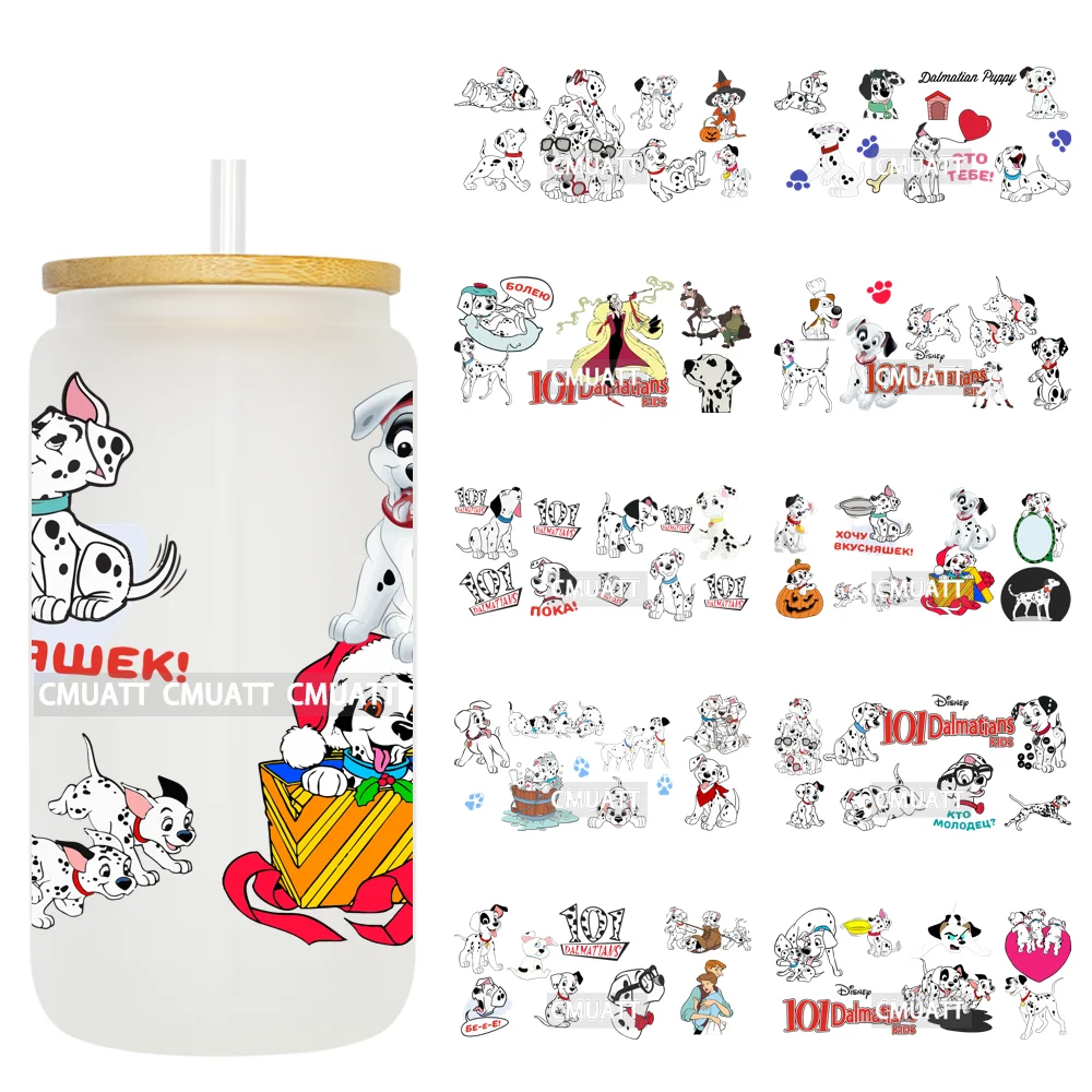 

Loyal And Lively Black Dalmatian UV DTF Cup Wraps Ready To Apply Custom Logo Transfer Stickers For 16OZ Libbey Glass Can Tumbler