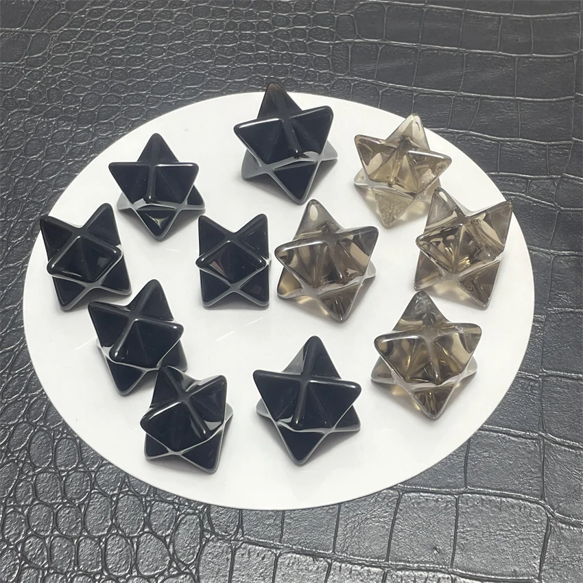 Natural crystal Merkaba three-dimensional geometric hexagram Metatron polyhedron spirit energy figurine