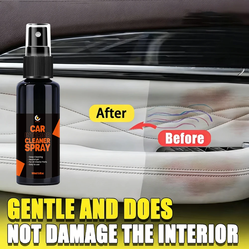 Car Interior Leather Cleaner Strong Decontamination Safe For All Interior Parts Natural Citrus Interior Clean Spray YT129