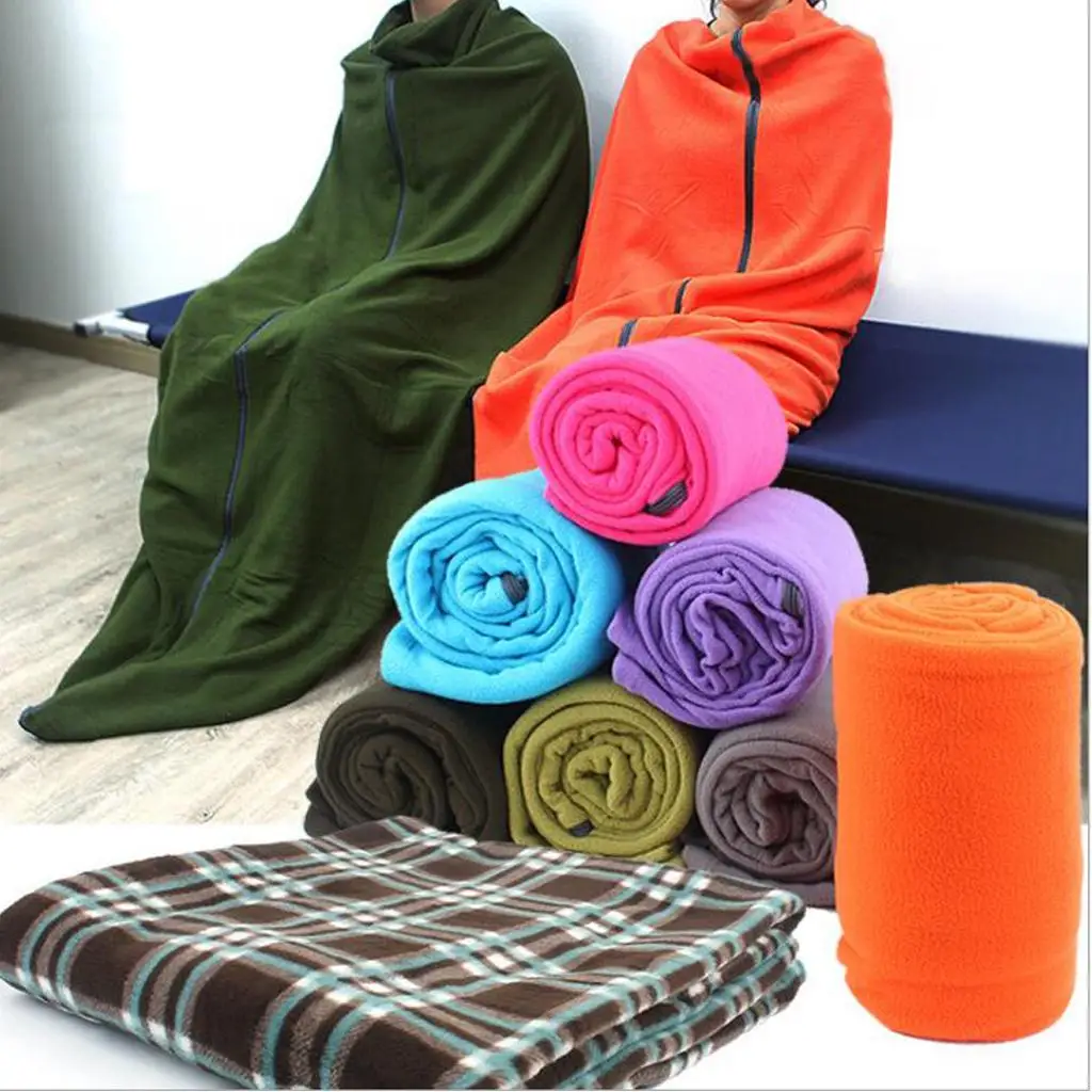 

Travel Camping Polar Fleece Sleeping Bag Liner Blanket Quilt