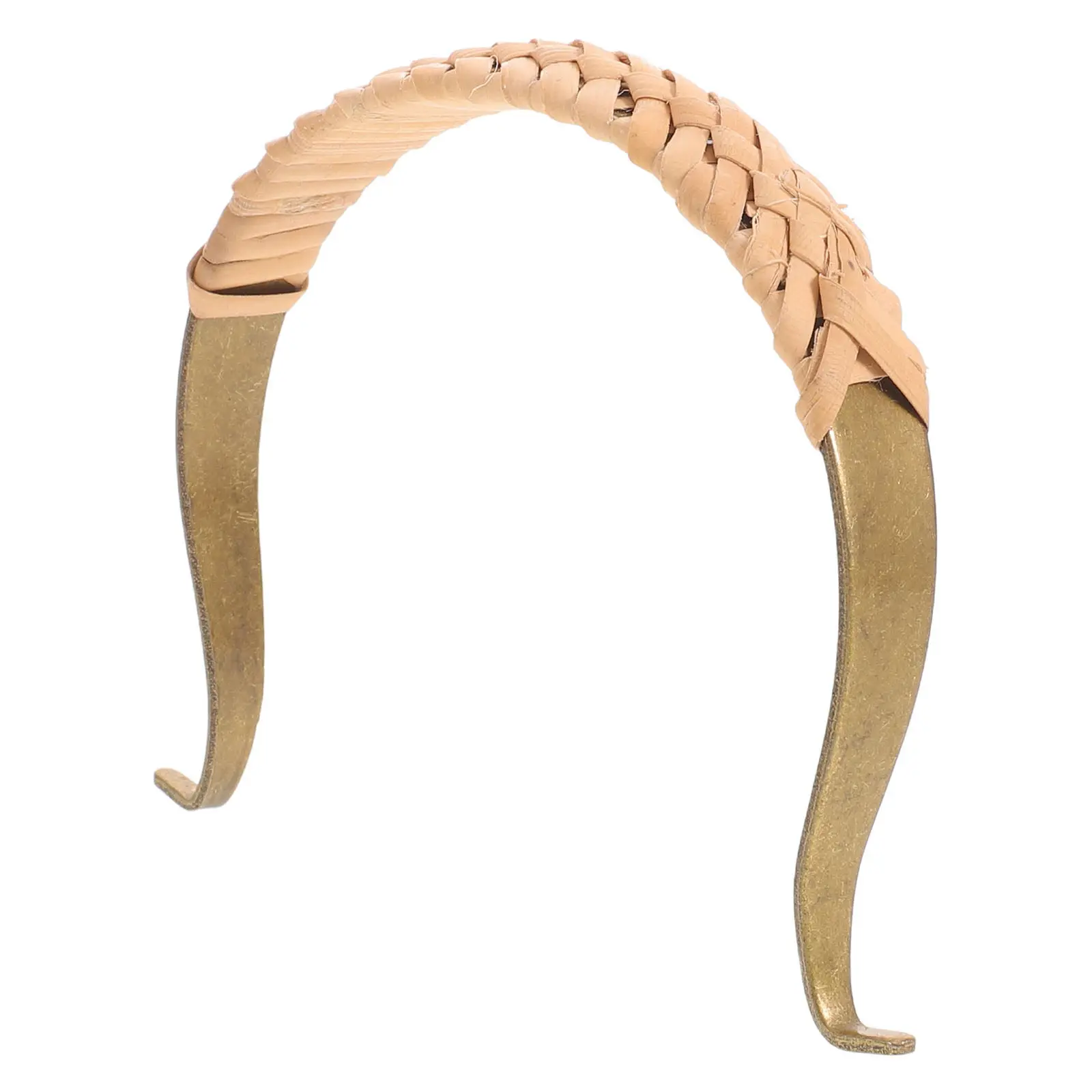 Rattan Metal Teapot Handle Handwoven U-Shape Oriental Replacement Part for Ceramic Pots Decorative Kettle Grip Tea Accessories
