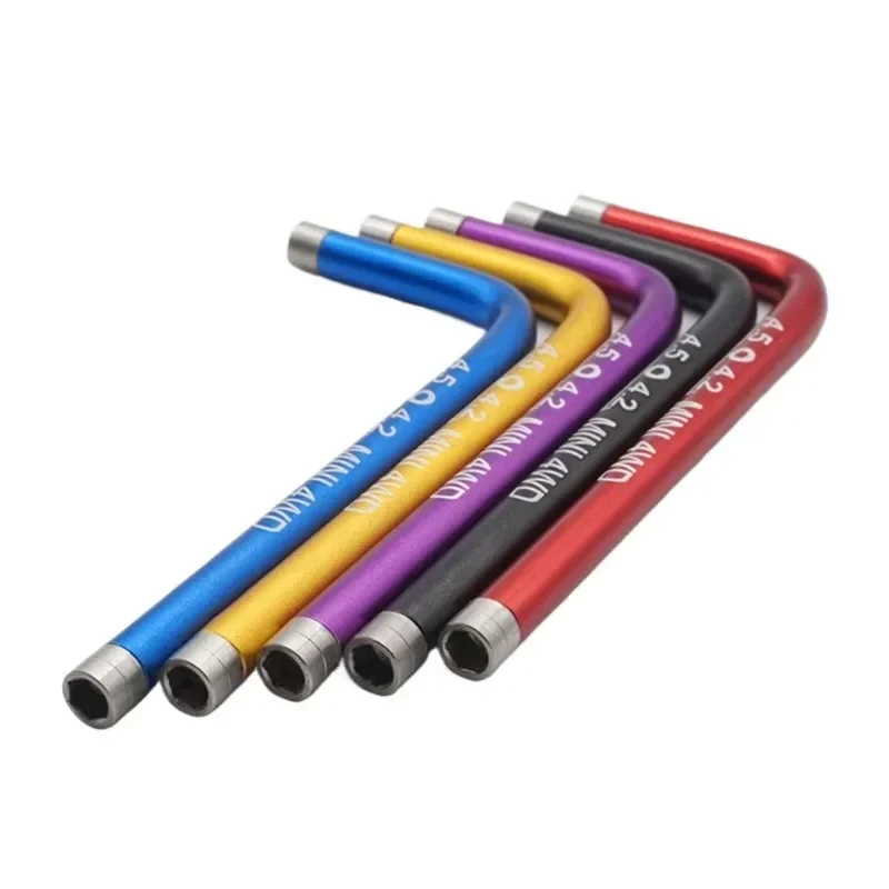 أداة تعديل السيارة الصغيرة 4WD ذاتية الصنع مفتاح ربط صامولة على شكل حرف L برأس مزدوج متعدد الألوان لصواميل Tamiya Mini 4WD Racer M2 #2