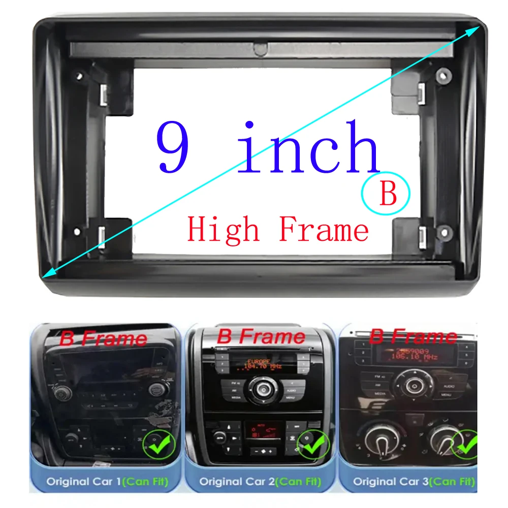 

9 inch Car Fascia Radio Panel for CITROEN Jumper, Relay / PEUGEOT Boxer / FIAT Ducato 2011+ Dash Kit Facia Console Adapter Plate