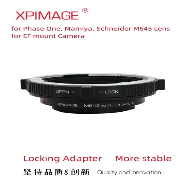 2026 Xpimage Lock Adapter for Phase One Mamiya M645 Mount Lens to Ef Camera Brand New Original Spot Plc