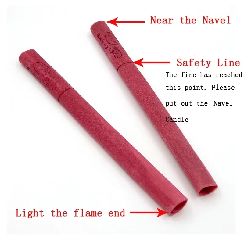 Navel Candle Moxibustion Straight Tube with Plug Large SPA Aromatherapy Indian Belly Care and Conditioning Clearing Damp 20cm