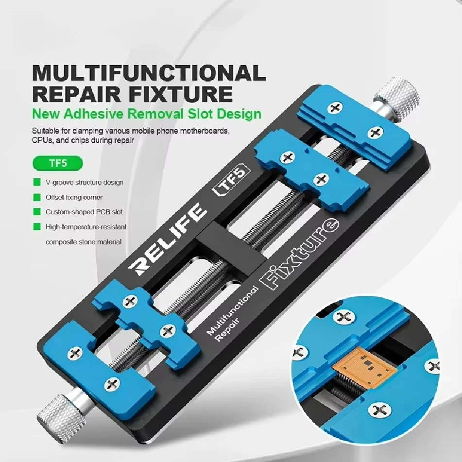 RELIFE TF5 Multifunctional Repair Fixture for Clamping and Repairing Various Mobile Phone Motherboards, CPU Chips, and Component
