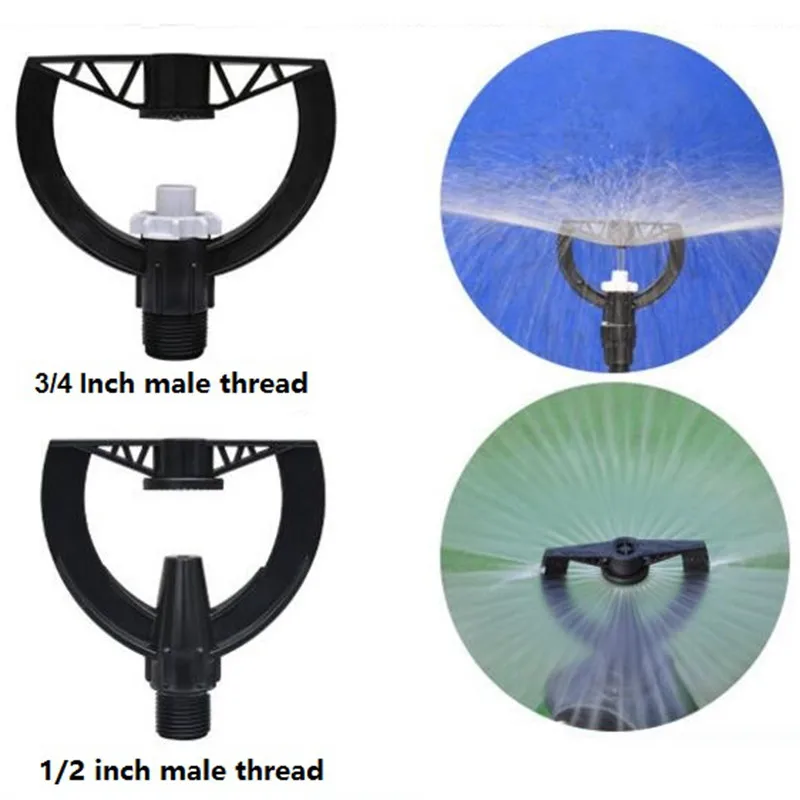 20pcs 1/2\'\'/3/4\'\' Male Thread 360 Degree Spray Sprinklers High Quality Long Service Life Garden Home PE PPR PIPE Emitter Fitting
