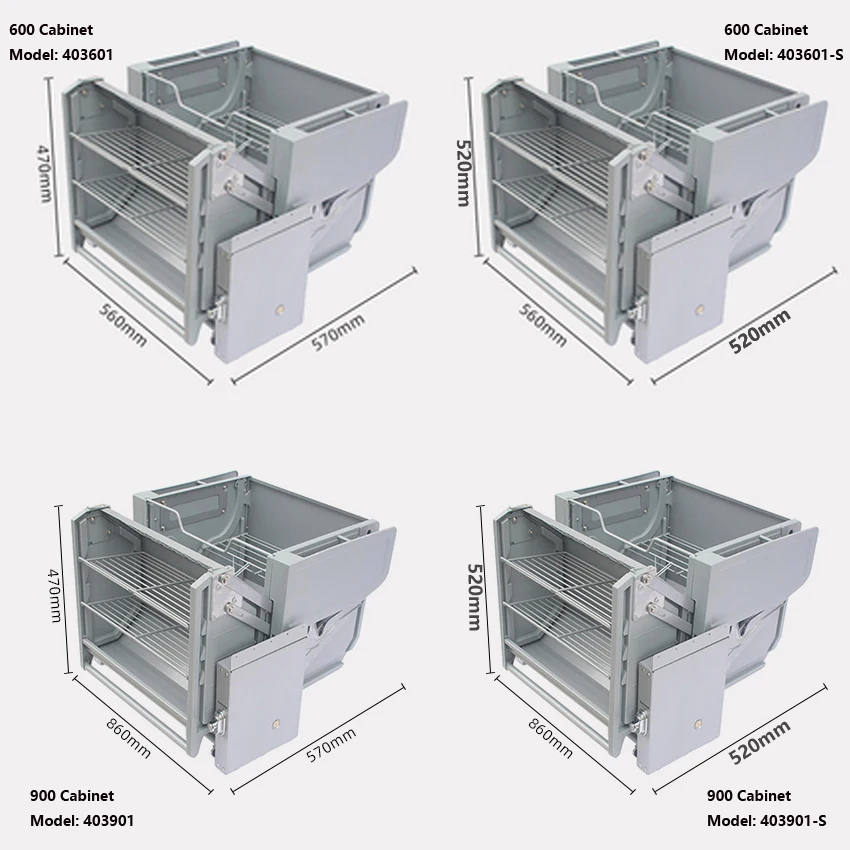 Imagem -02 - Armário Superior Geladeira Corpo Duplo Levantamento Pull Basket Dupla Camada de Suspensão Elevador Pull-down Rack de Armazenamento de Cozinha