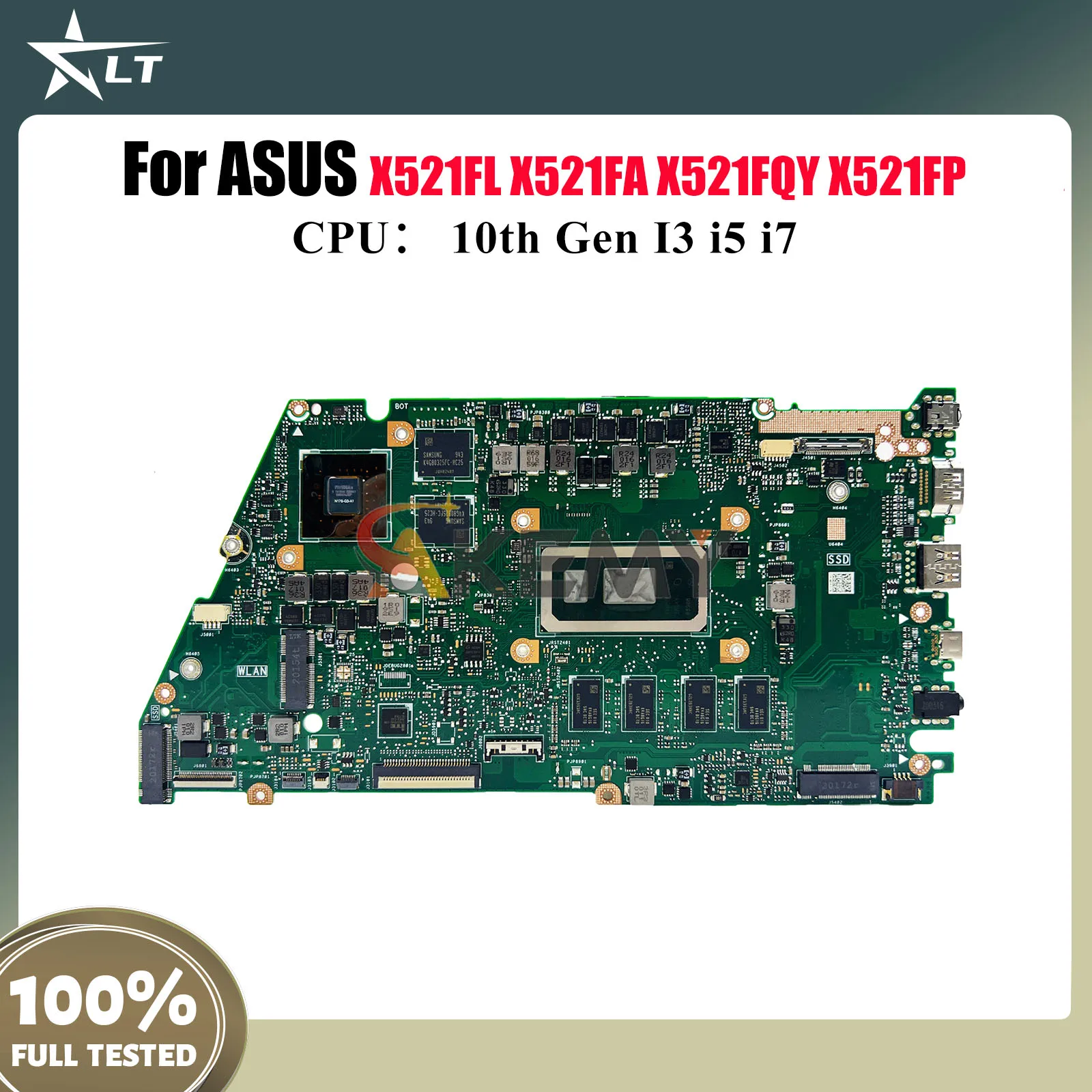 

X521FL Laptop Motherboard For ASUS X421F X521FP X521FPY X521FL X521FAY X521FQY S5600F Mainboard 10th Gen I3 i5 i7 100% tests OK
